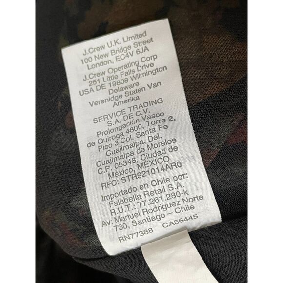 Madewell Women's M Yellow Blouse Polyester Top Floral Peplum Wrap Boho V-Neck - Picture 6 of 9